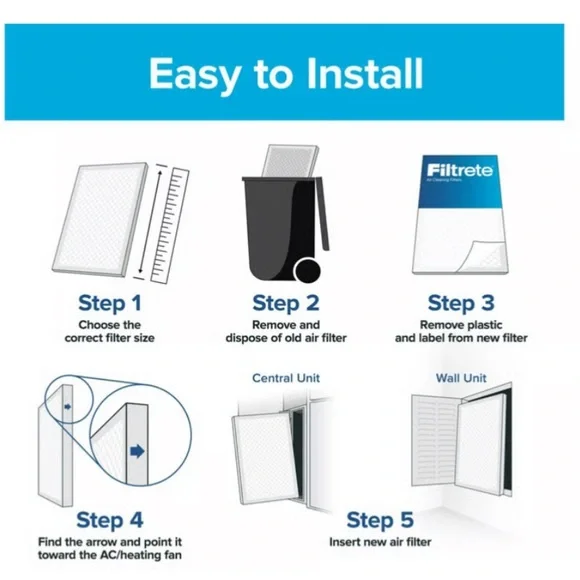 3M Filtrete 300 Basic Dust and Lint Electrostatic Air Filter (3 ct) - Picture 6 of 6